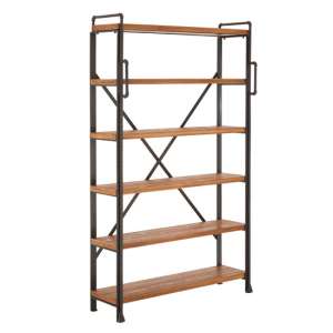 Ashbling 5 Tiers Wooden Shelving Unit In Natural
