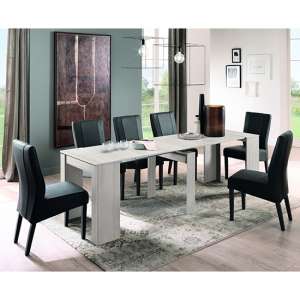 Aspen Extending Eucalyptus Oak Dining Table With 8 Miko Chairs
