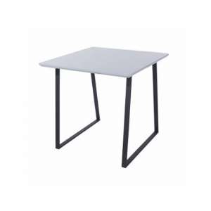 Airdrie Square White Painted Top Dining Table With Wooden Legs
