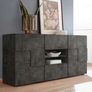 Aspen Wooden 2 Doors Sideboard In Oxide With 2 Drawers