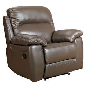 Astona Leather Recliner Sofa Chair In Brown