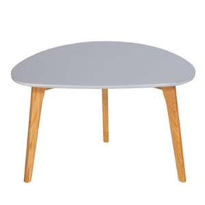 Armscote Wooden Coffee Table In Grey With Solid Oak Legs