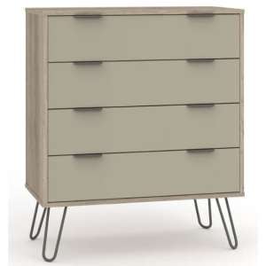 Avoch Wooden Chest Of Drawers In Driftwood With 4 Drawers
