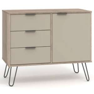 Avoch Wooden Sideboard In Driftwood With 1 Door 3 Drawers