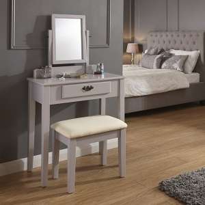 Staines Contemporary Dressing Table Set In Grey