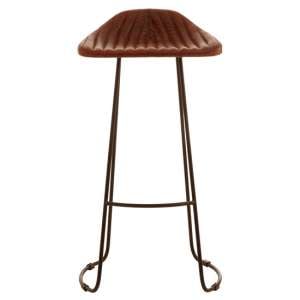 Australis Faux Leather Bar Stool In Tan