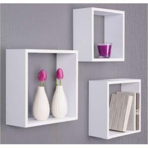 Austria Set of 3 Wall Mounted Shelves In White