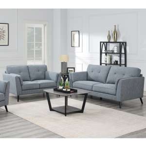 Avilta Fabric 3 Seater And 2 Seater Sofa Suite In Grey