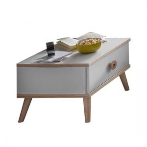 Avira Childrens Bedside Cabinet In Alpine White And Oak Trims