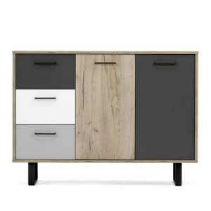 Aviva Wooden Sideboard Small In Multicolor And Craft Oak