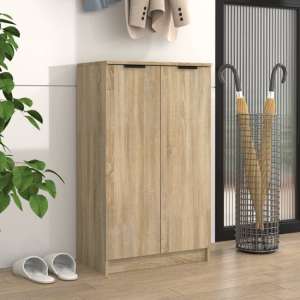 Avory Shoe Storage Cabinet With 2 Doors In Sonoma Oak