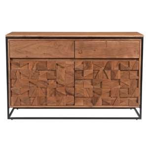 Axis Small Acacia Wood Sideboard With 2 Doors In Natural