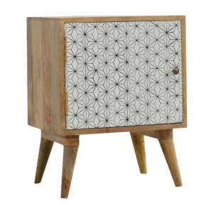 Prima Wooden Bedside Cabinet In Oak Ish With 1 Door