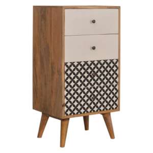 Axton Wooden Tall Chest Of 4 Drawers In Oak Ish