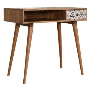 Axton Wooden Triangle Printed Study Desk In Oak Ish