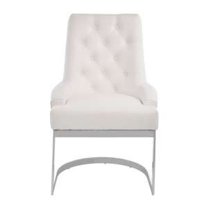 Azaltro Linen Fabric Dining Chair In Ivory     