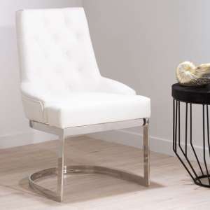 Azaltro Upholstered Velvet Dining Chair In Ivory
