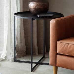 Balatro Round Metal Coffee Table In Black