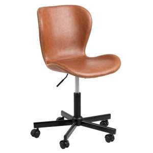 Baldwin Faux Leather Home And Office Chair In Brown