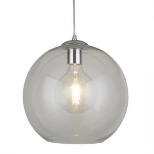 Balls 30cm Pendant Light In Clear Glass And Chrome
