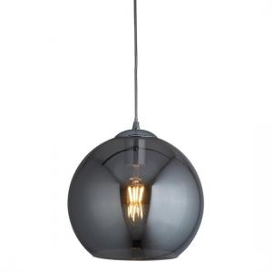 Balls 30cm Pendant Light In Smoked Glass And Chrome