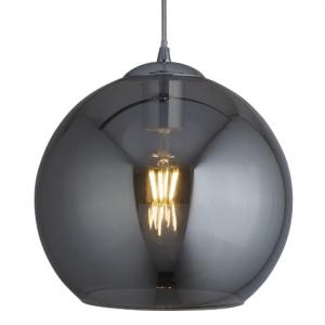 Balls 25cm Pendant Light In Smoked Glass And Chrome