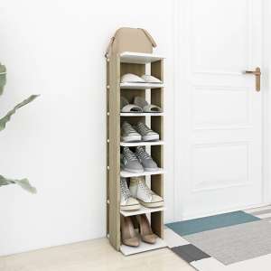 Balta Shoe Storage Rack With 6 Shelves In White Sonoma Oak