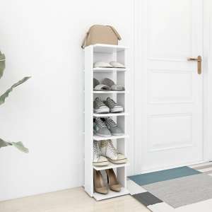 Balta Wooden Shoe Storage Rack With 6 Shelves In White