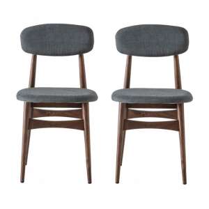 Barcelona Grey Finish Dining Chairs In Pair