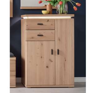 Barcelona LED Wooden Chest Of Drawers In Planked Oak