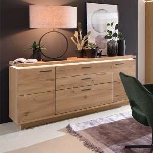 Barcelona Sideboard In Planked Oak With 2 Doors 3 Drawers