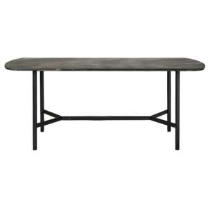 Bari Wooden Dining Table With Black Marble Top