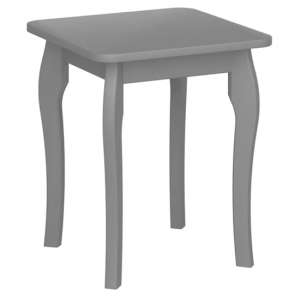 Baroque Wooden Dressing Table Stool In Grey