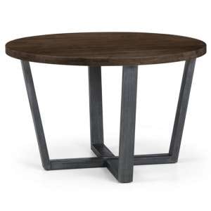 Barras Round Wooden Coffee Table In Dark Oak