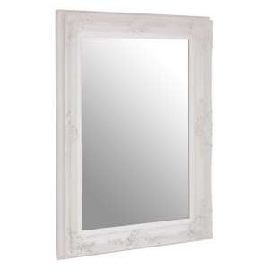 Barstik Rectangular Wall Mirror In Antique White Frame