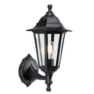 Bayswater Traditional Clear Glass Wall Light In Black
