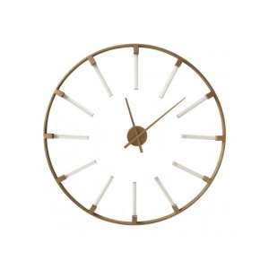 Beauly Metal Round Wall Clock In Gold