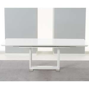 Beckolen Rectangular Extending High Gloss Dining Table In White