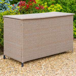 Becton Outdoor Cushion Storage Box In Sand Grey