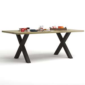 Beira Rectangular 200cm Wooden Dining Table In Oak