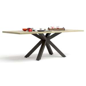 Beira Rectangular 220cm Wooden Dining Table In Oak