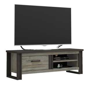 Beira Wooden TV Stand With 1 Drawer 1 Shelf In Robust Oak
