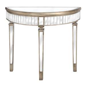 Belfro Mirrored Glass Half Moon Console Table In Champagne