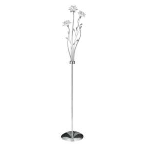 Bellis 3 Lights Clear Glass Floor Lamp In Chrome