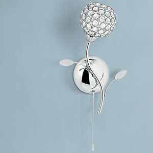 Bellis II Clear Glass Wall Light In Chrome