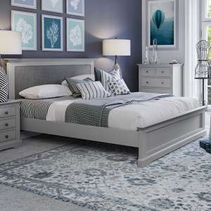 Belton Wooden Double Bed In Grey