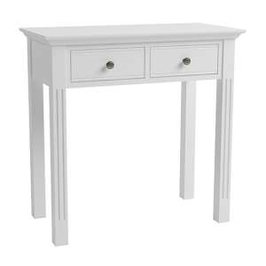 Belton Wooden 2 Drawers Dressing Table In White