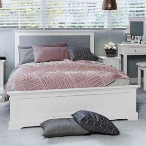 Belton Wooden King Size Bed In White