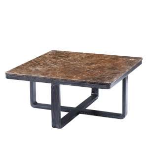 Belvedere Marble Coffee Table Square In Brown