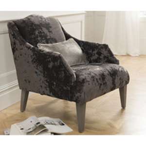 Belvedere Velvet Accent Chair In Champagne With 1 Bolster